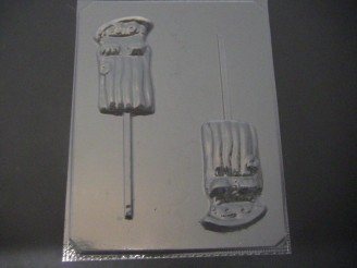 222sp Grumpy Man in Can Chocolate or Hard Candy Lollipop Mold